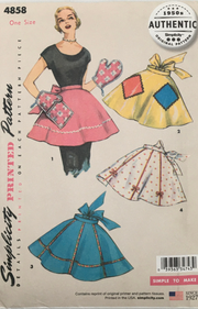 1950's Reproduction Sewing Pattern: Simplicity 4858